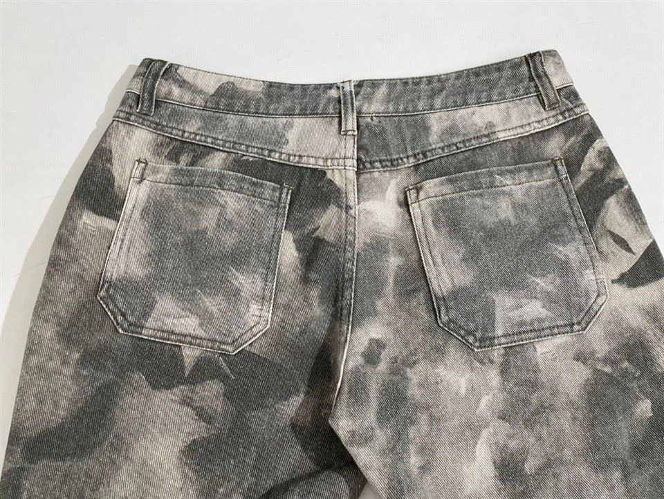 Edgy Camo - Print Cargo Jeans