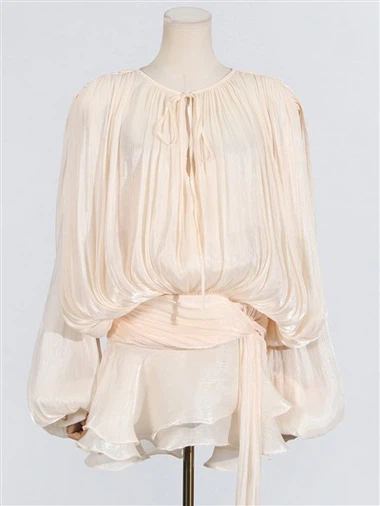 Bež čista puhana - bluza rukava